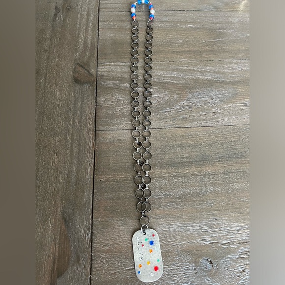 LOVE Dog Tag Necklace - Picture 2 of 3